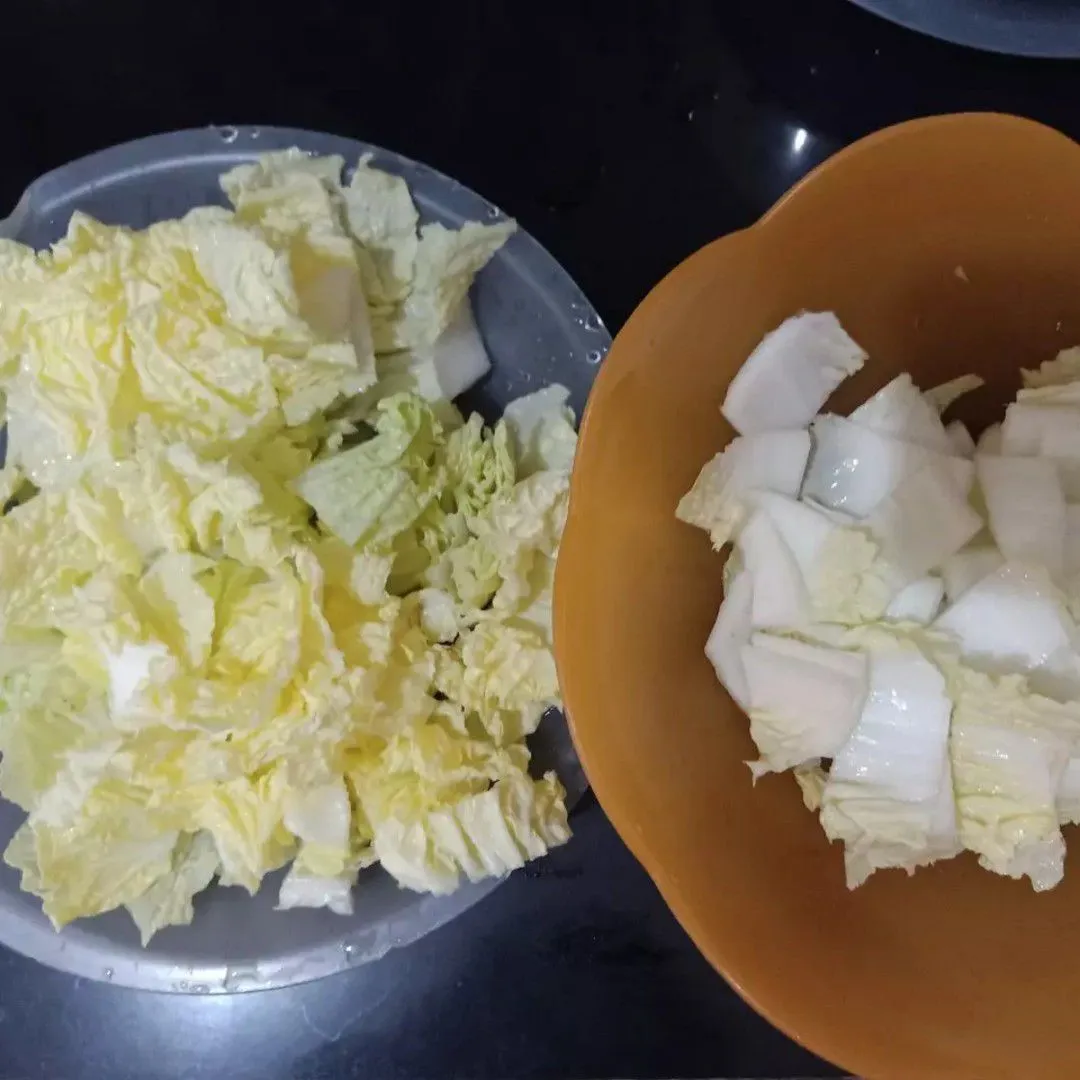 Step 2 Cah Sawi Putih Telur