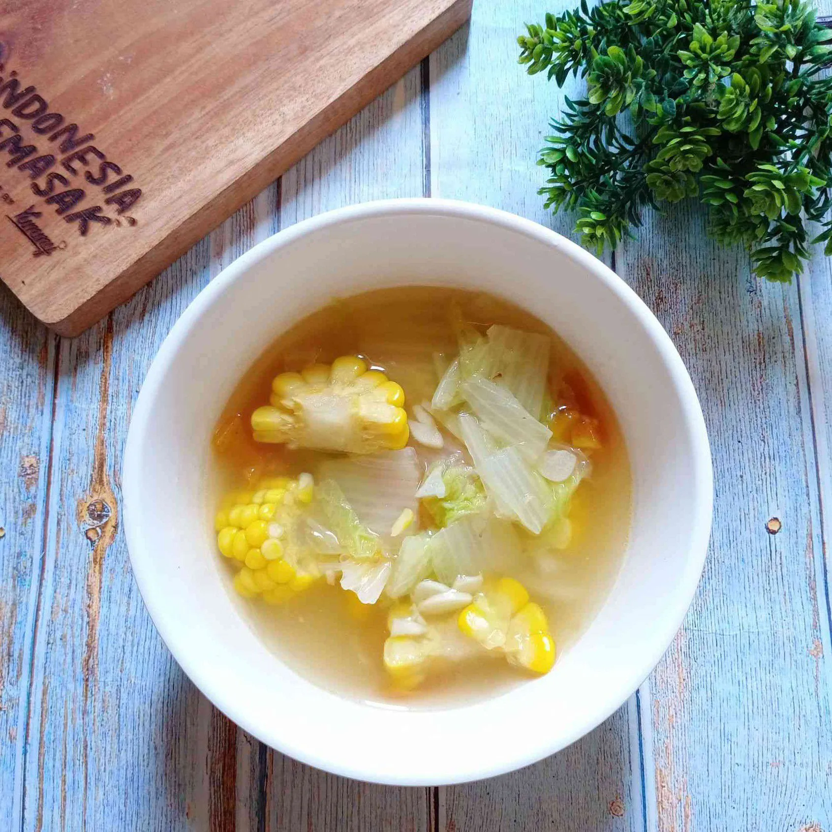 Sayur Bening Jagung Sawi Putih #MENUTANGGALTUA