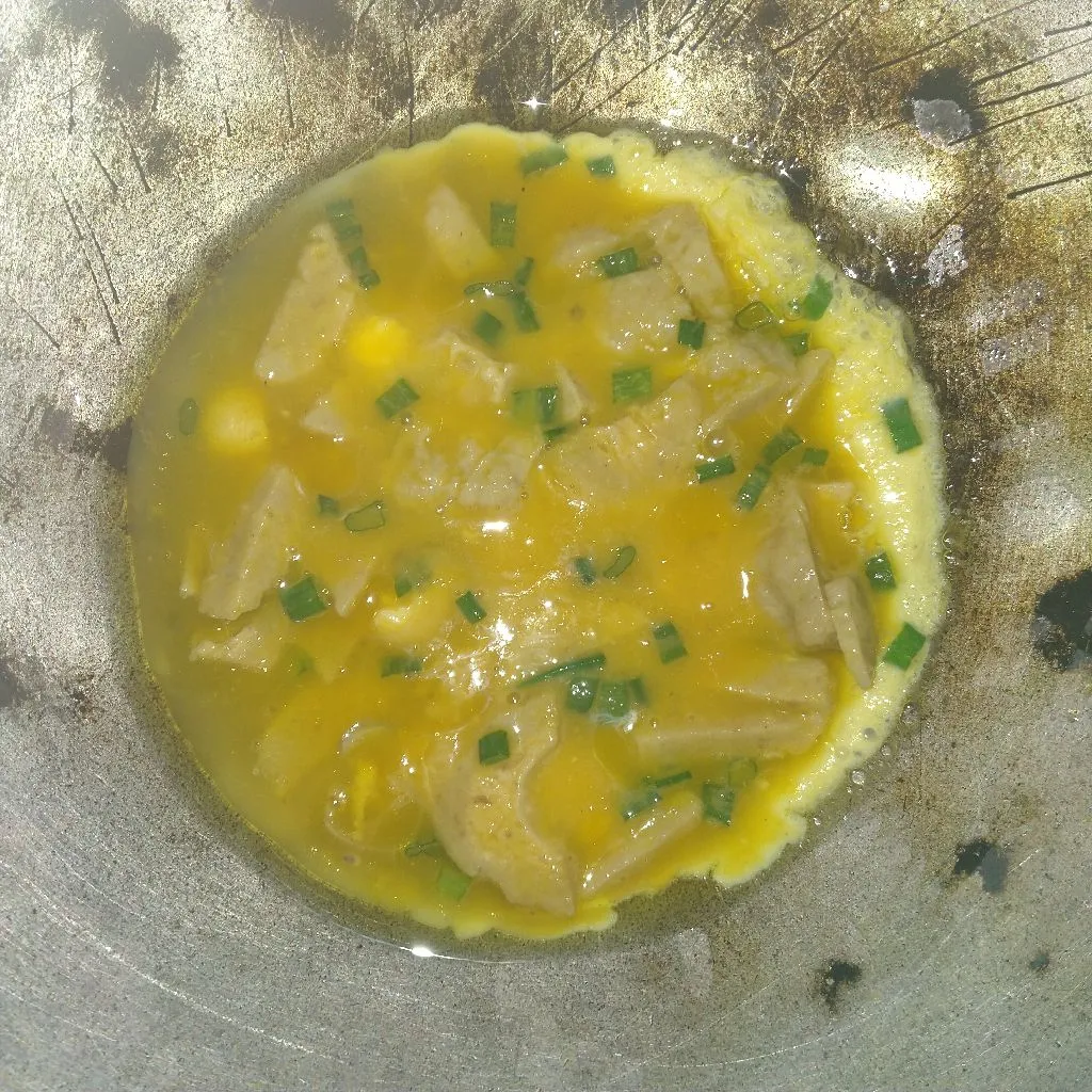 Step 4 Telur Dadar Bakso