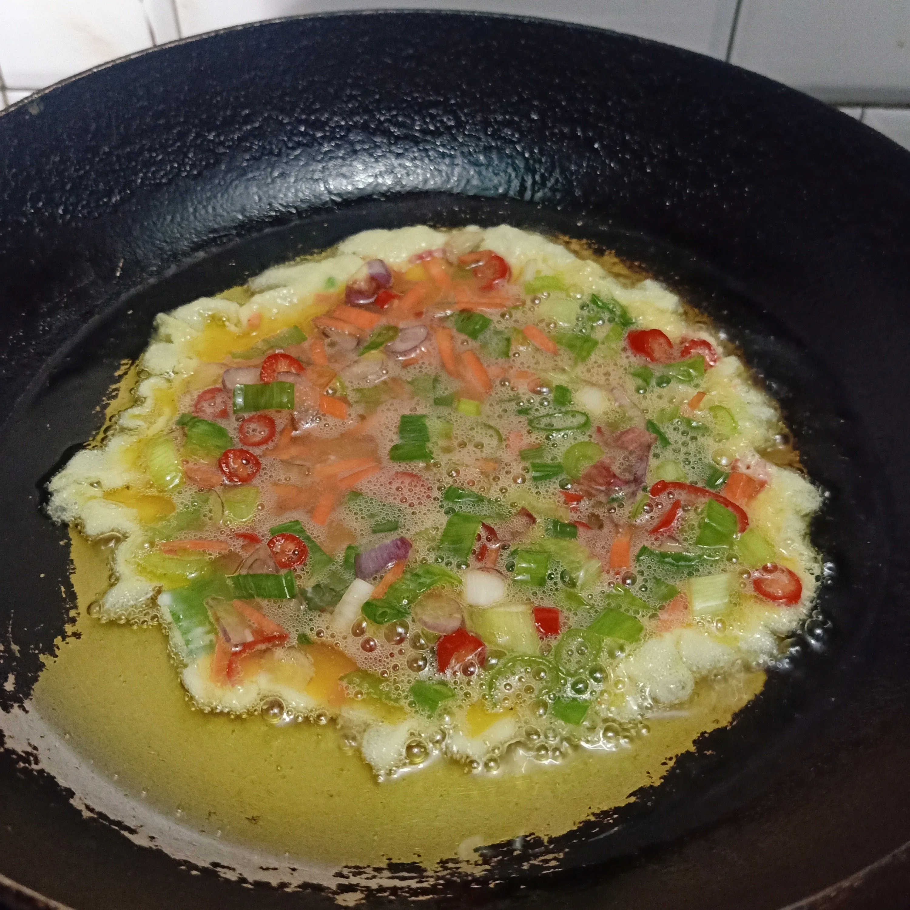 Step 3 Telor dadar