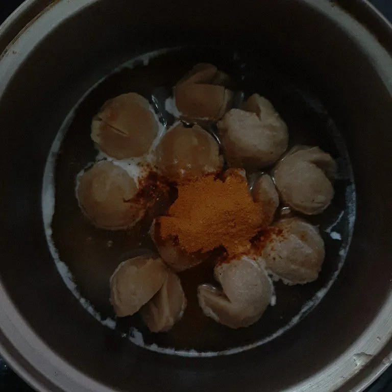 Step 3 Bakso Panggang Bumbu Kari
