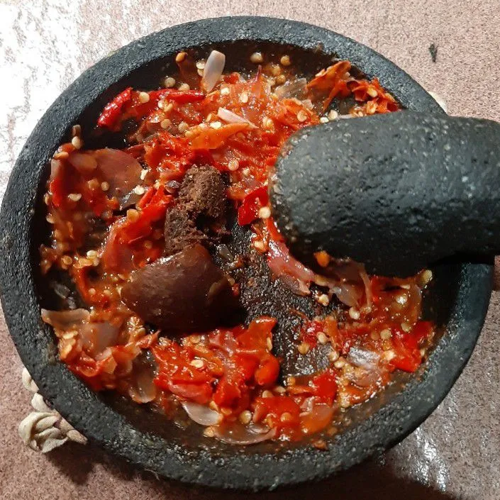 Step 4 Daun Ubi Sambal Asem