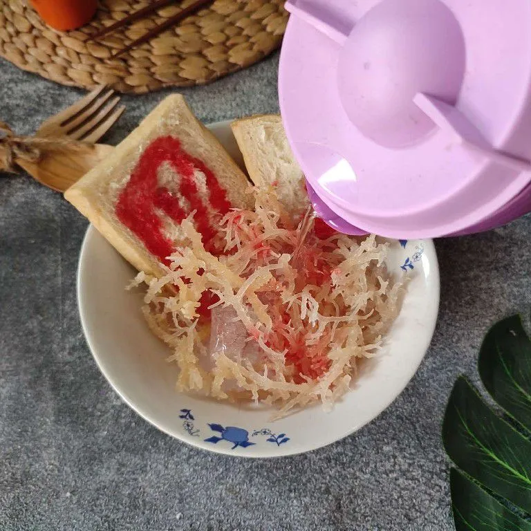Step 5 Es Roti Rumput Laut