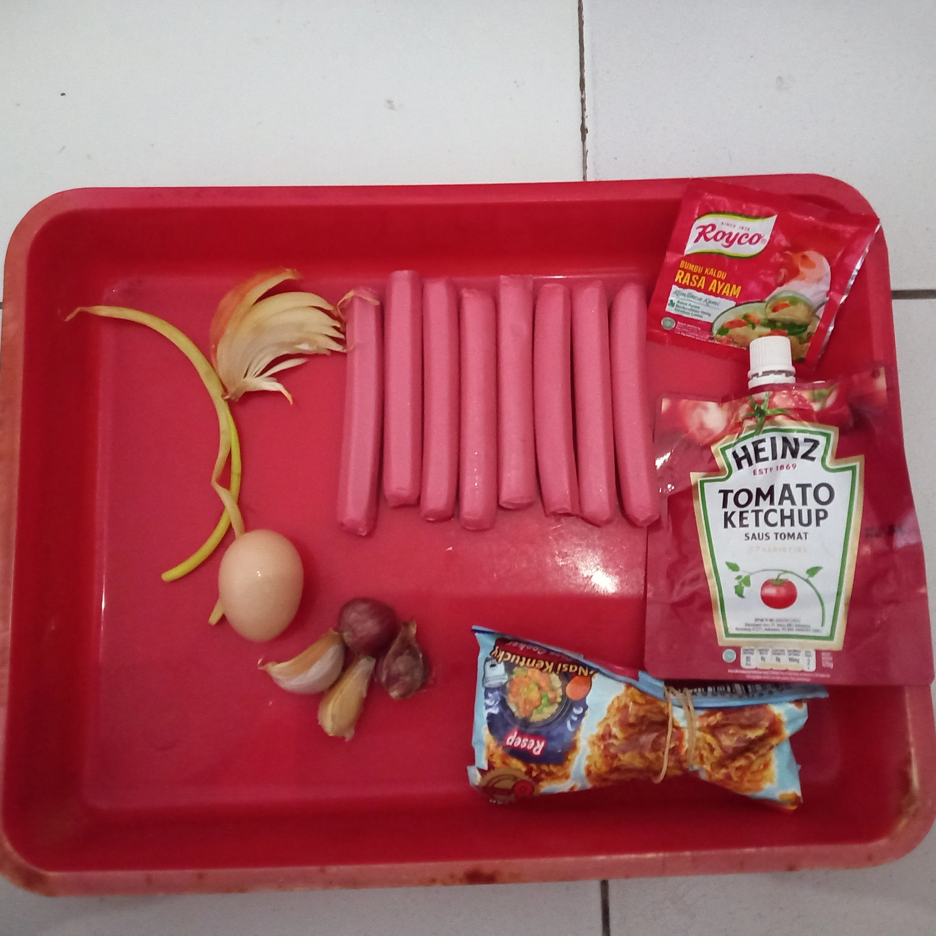 Step 1 Sosis Tepung Asam Manis