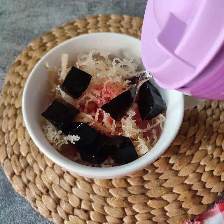 Step 6 Es Rumput Laut Cincau