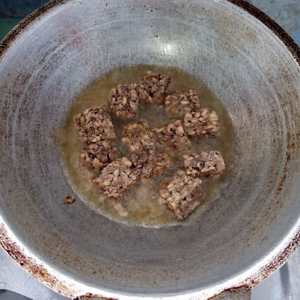 Step 1 Tempe Kacang Masak Koro