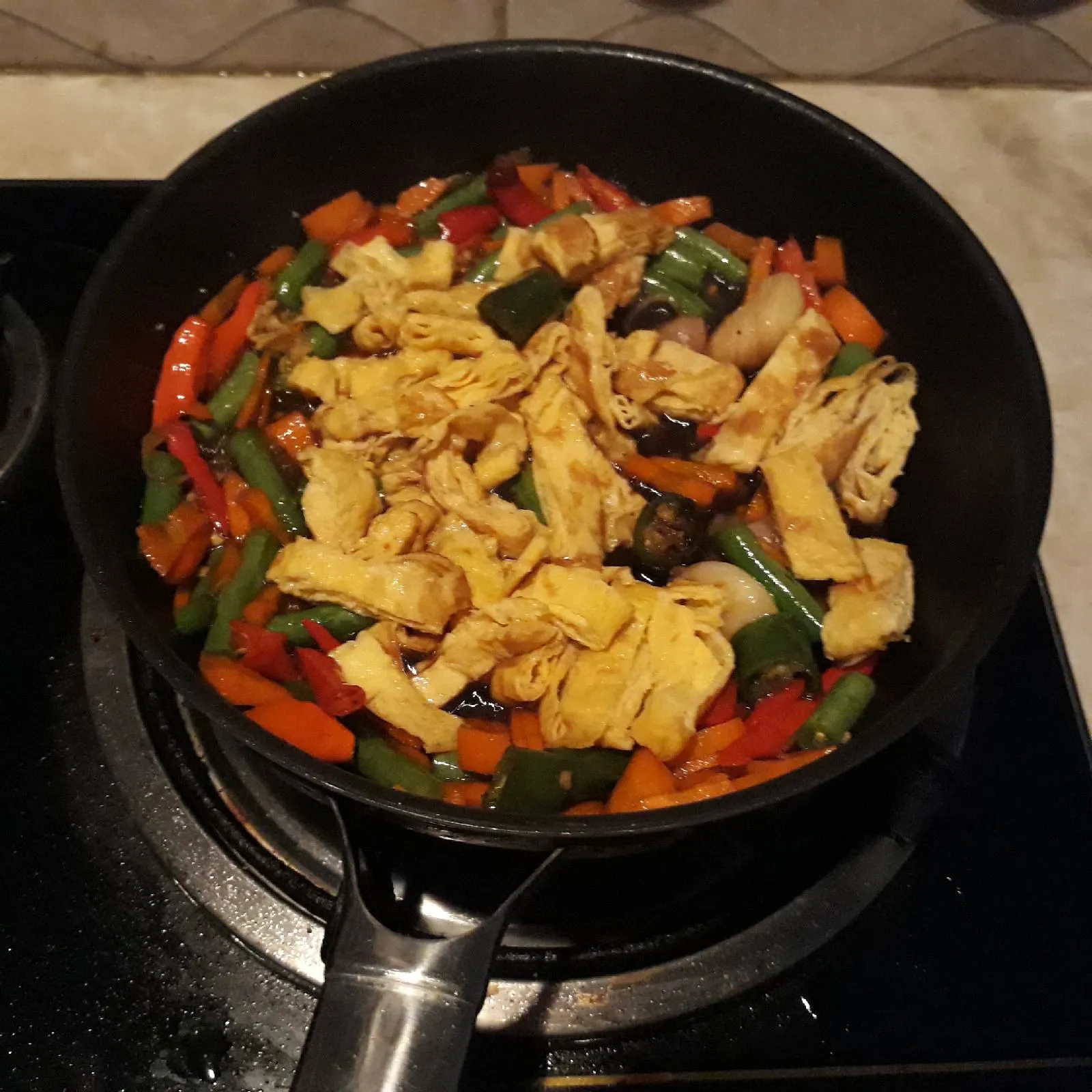 Step 6 Tumis Dadar Telur Sayur