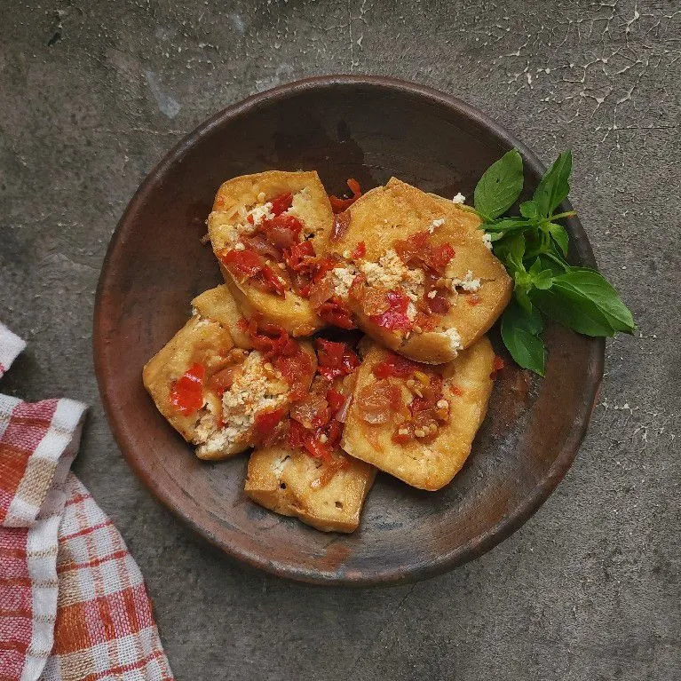 Step 5 Tahu Sambal Bawang