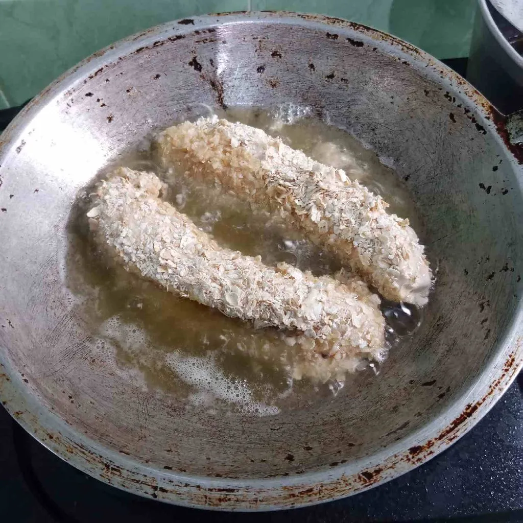 Step 5 Pisang Goreng Oat Meses Keju