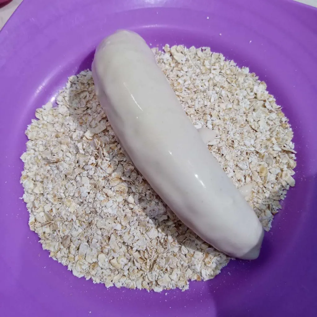 Step 4 Pisang Goreng Oat Meses Keju