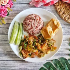 Sego Telur Kentang Geprek Cabe Ijo #MENUTANGGALTUA