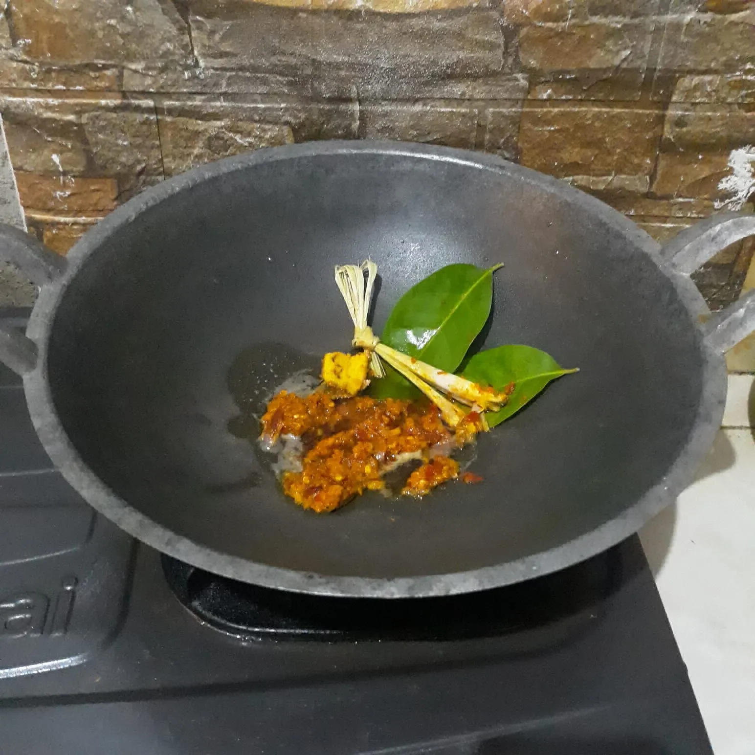 Step 2 Daun Singkong Kuah Santan