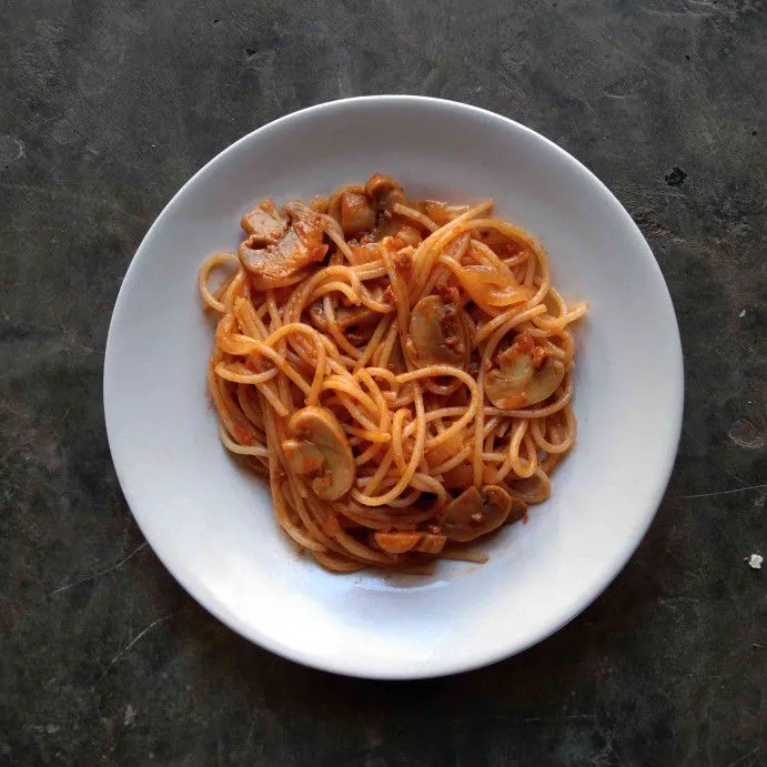 Spaghetti Saus Jamur Kancing