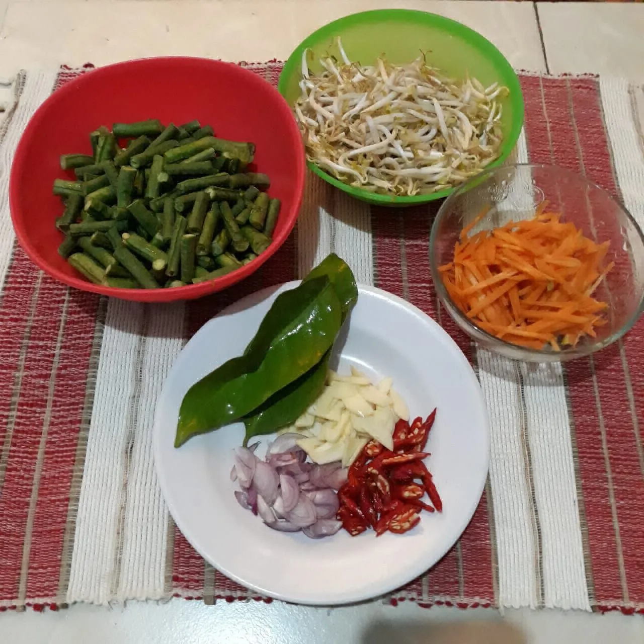 Step 2 Tumis Kacang Panjang Kecambah