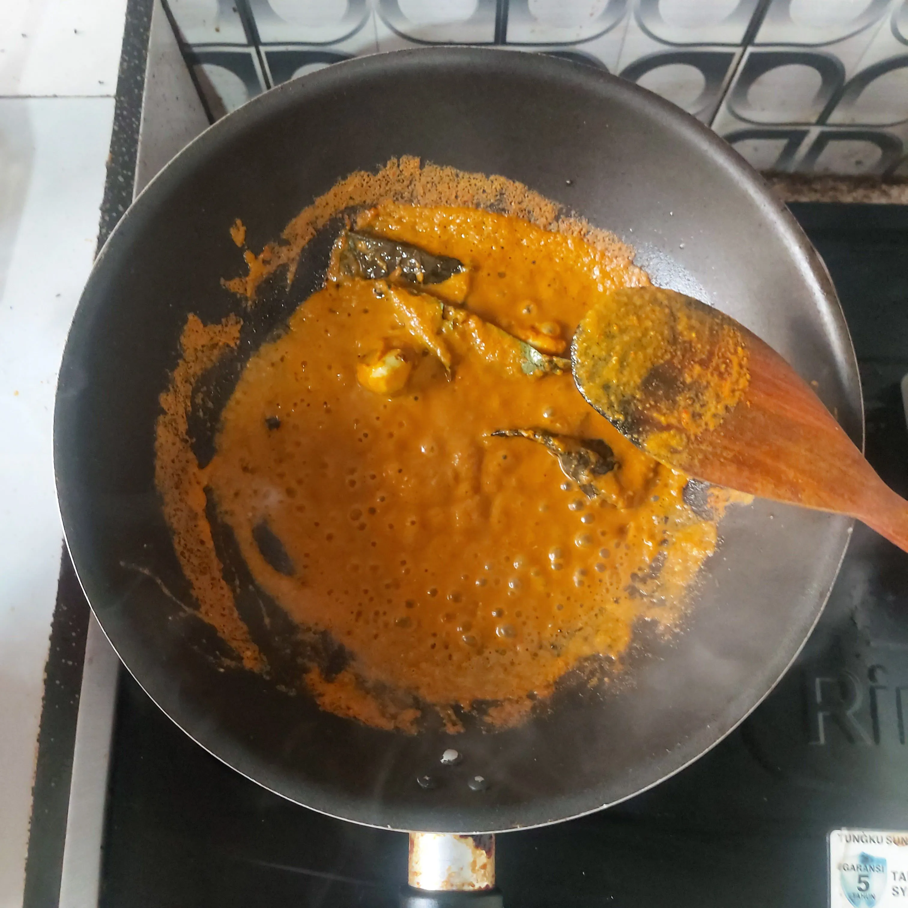 Step 4 sayur lodeh terong pedas