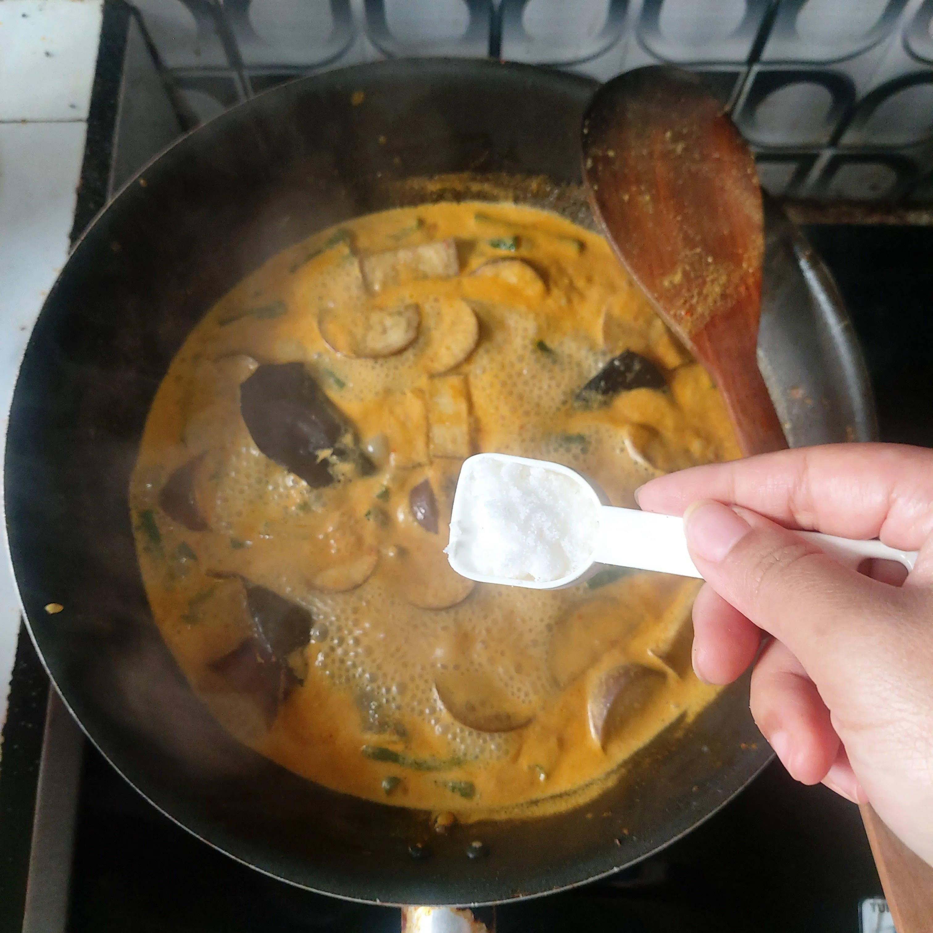 Step 8 sayur lodeh terong pedas
