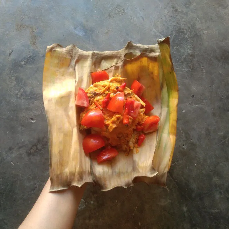 Step 6 Botok Pepes Ikan Pindang Tahu