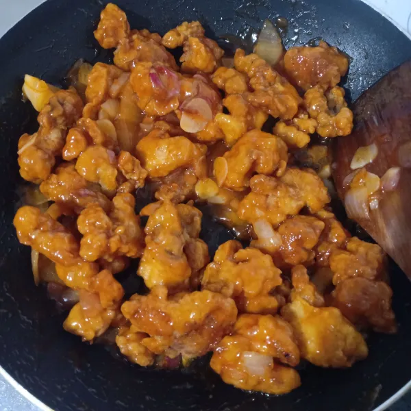 Aduk rata, masak sampai matang.