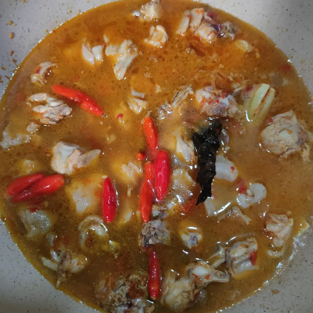 Step 6 Rongkong Ayam Masak Pedas