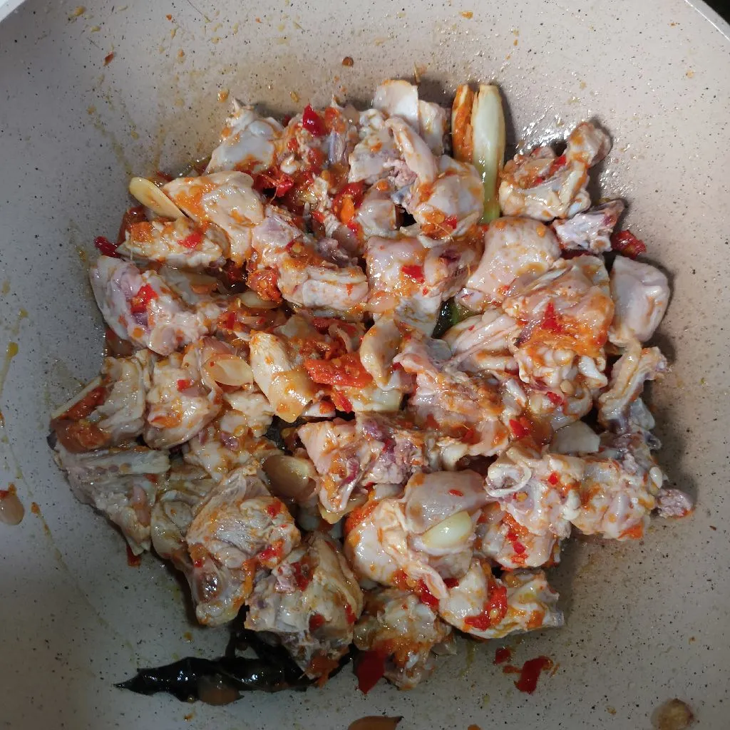 Step 5 Rongkong Ayam Masak Pedas