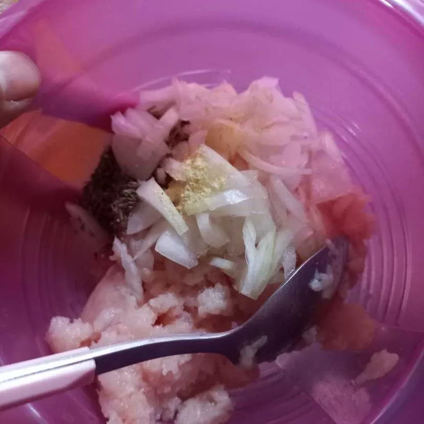 Step 1 Bola Ayam Saus Tomat