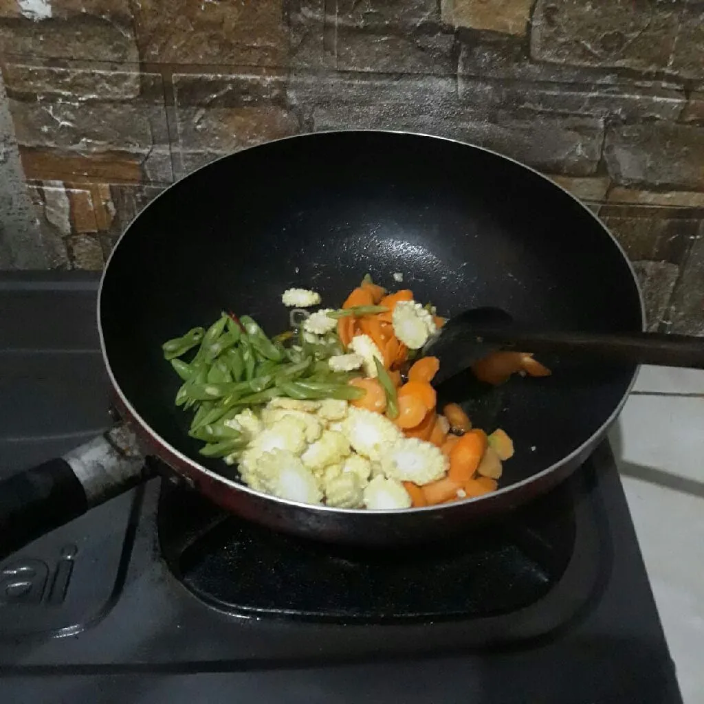 Step 4 Tumis Buncis Wortel Jagung Muda