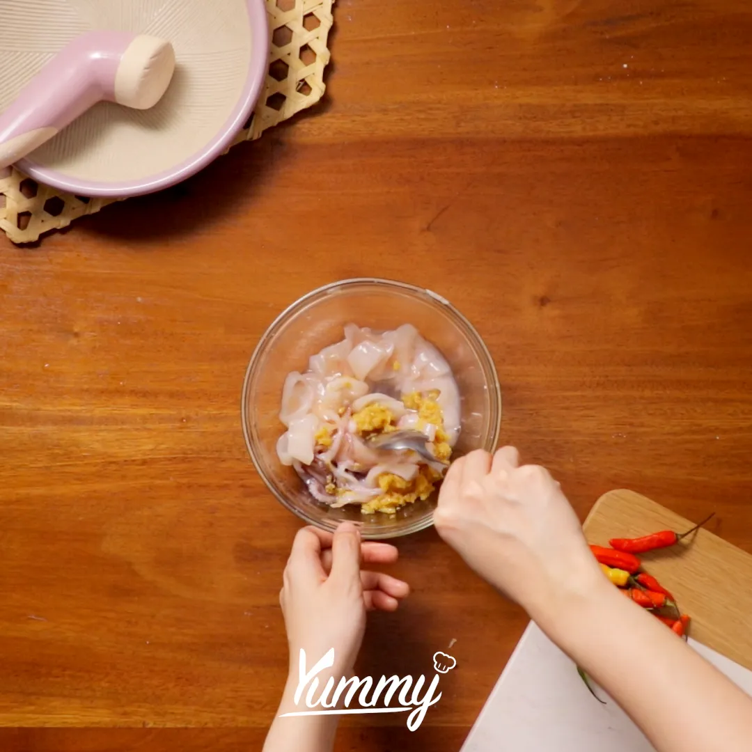 Step 1 Cumi Sambal Gami
