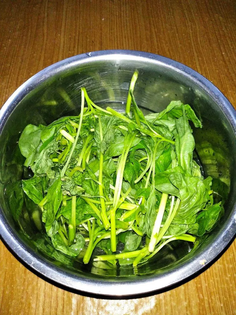 Step 1 Bakwan Bayam