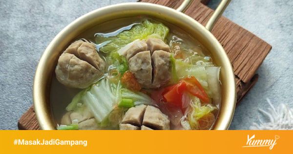 Resep Sup Bakso Sawi Putih Sederhana Rumahan Di Yummy App