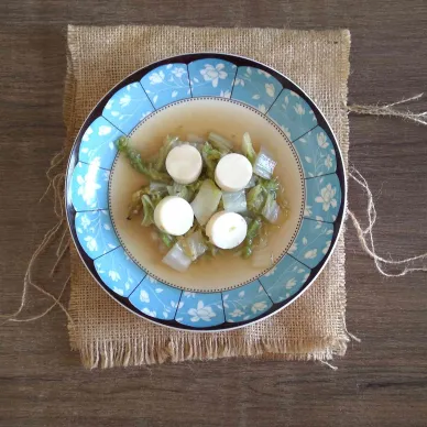 Tumis Sawi Putih Telur