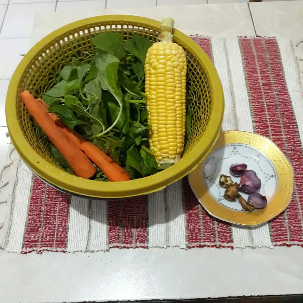 Step 1 Sayur Bening Bayam
