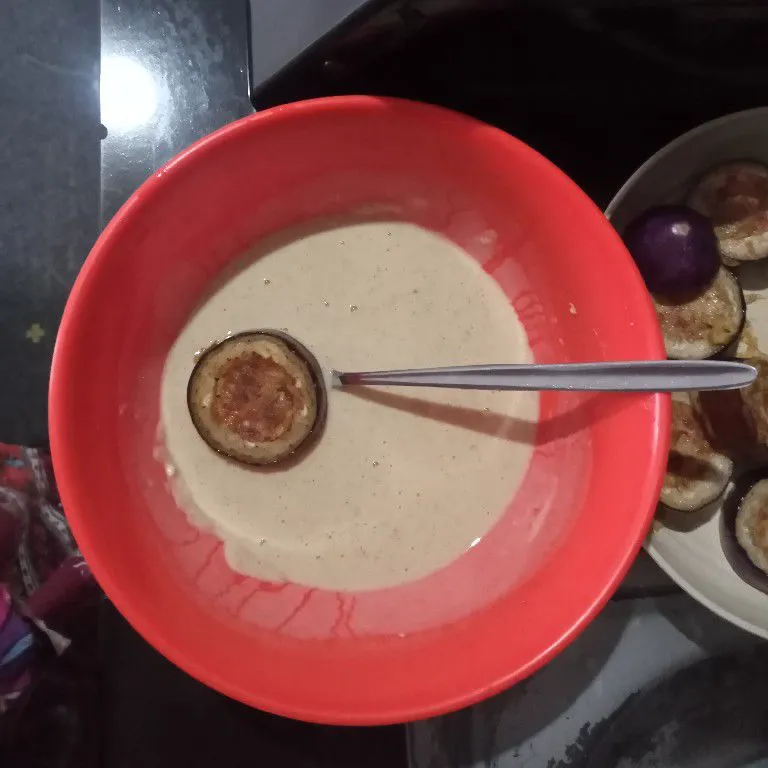 Step 9 Terong isi balut tepung