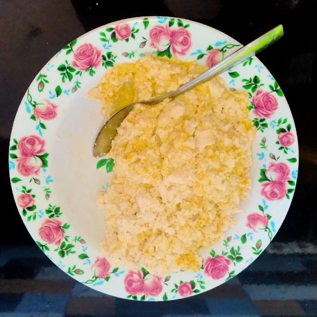 Step 1 Bola Tahu Tepung Roti
