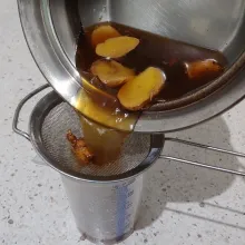 Lalu angkat dan di saring.