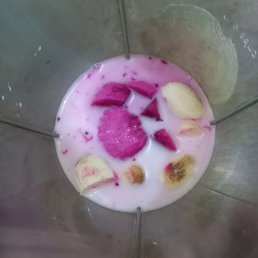 Step 4 Jus Naga Pisang Susu