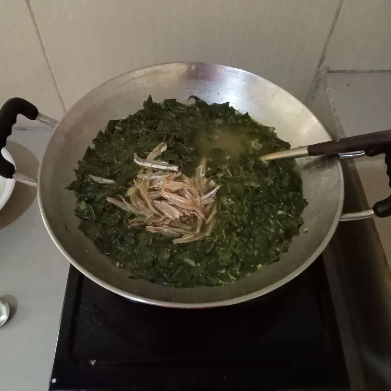 Step 4 Gulai Daun Singkong Teri