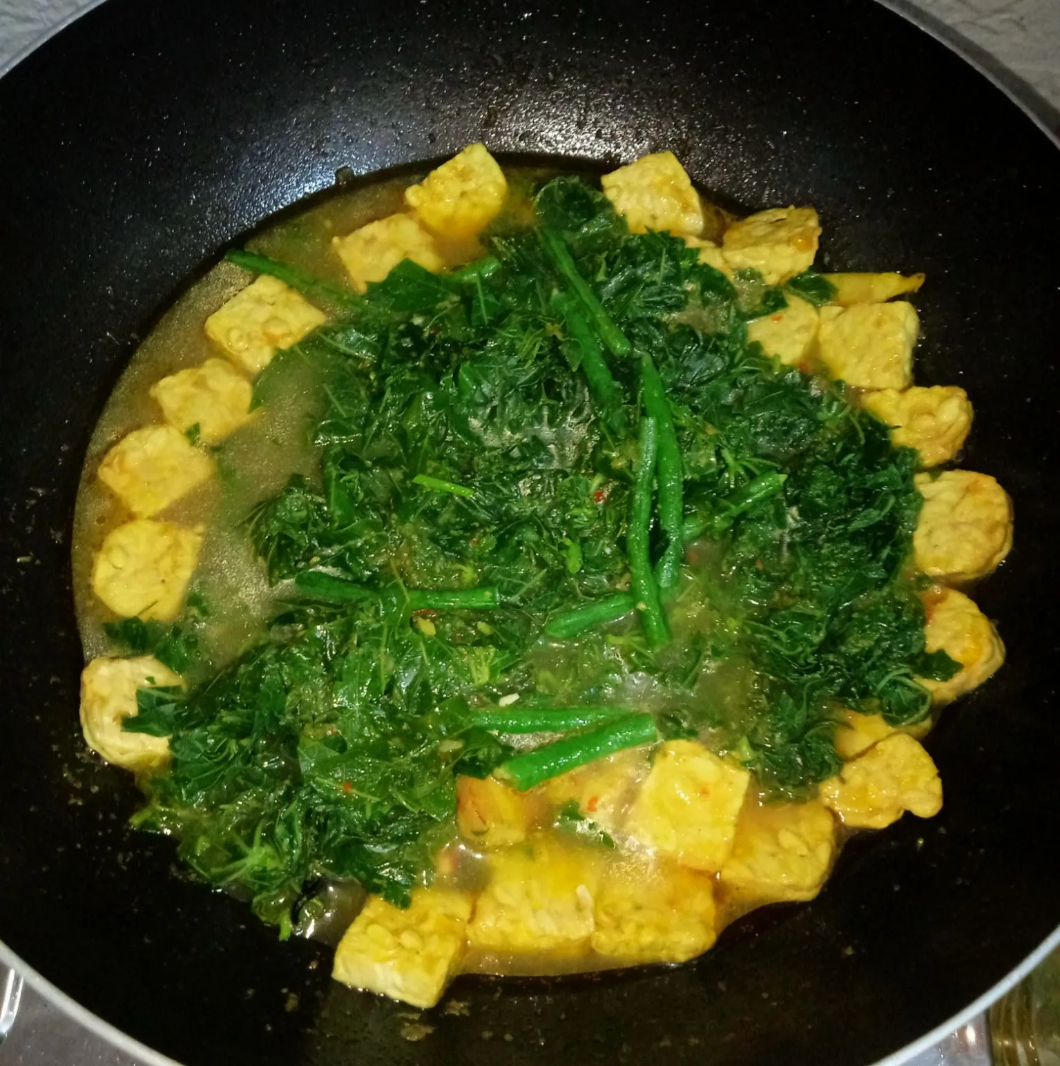 Step 4 Sayur Daun Singkong