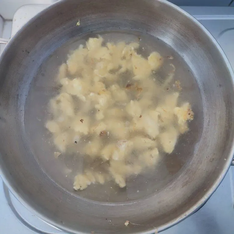 Step 3 Sup Tofu Telur Orak-arik