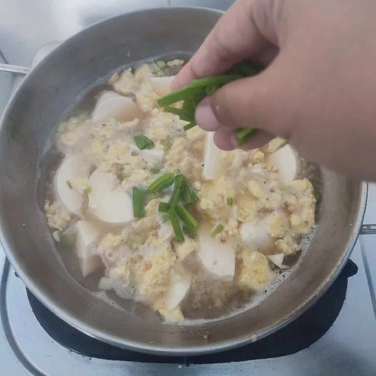 Step 7 Sup Tofu Telur Orak-arik