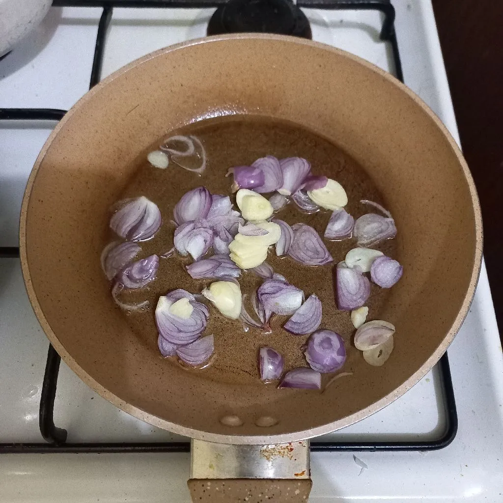 Step 3 Bayam Labu Kuah Bumbu Bawang Goreng