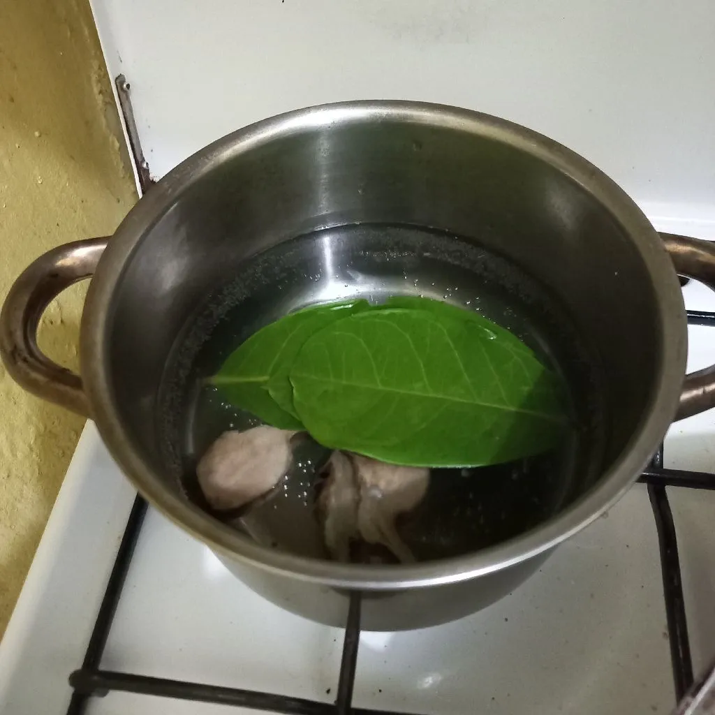 Step 1 Bayam Labu Kuah Bumbu Bawang Goreng