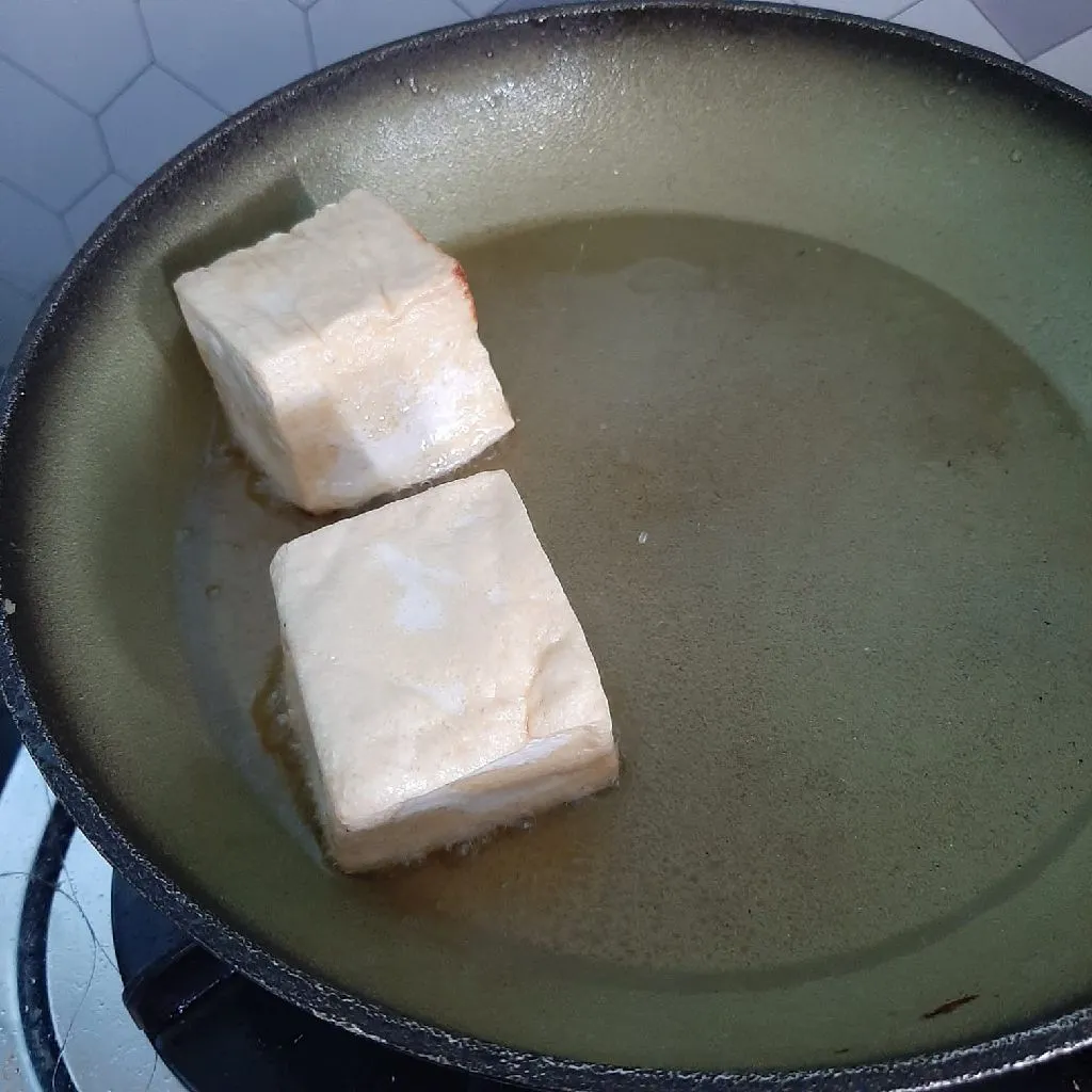 Step 1 Tahu Cacah Timun