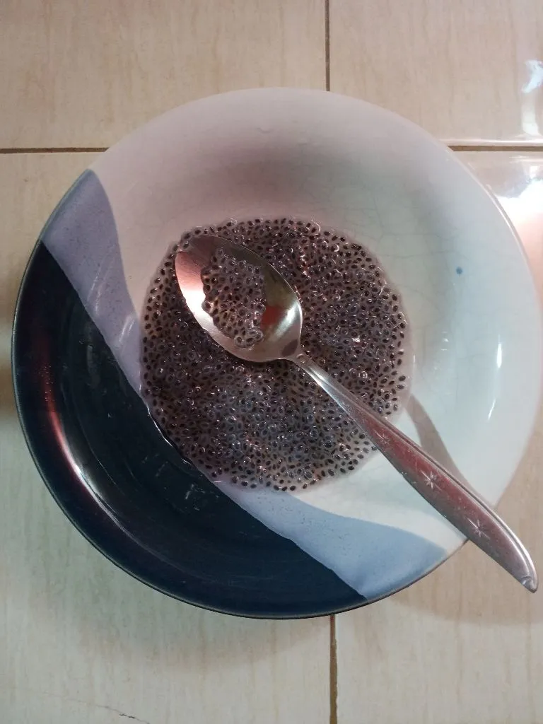Step 1 Puding Lecy Selasih