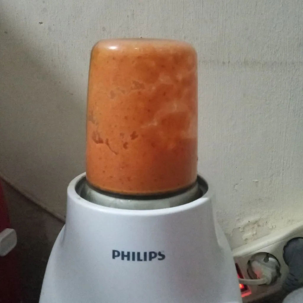 Step 1 Telur Dadar Bumbu Merah