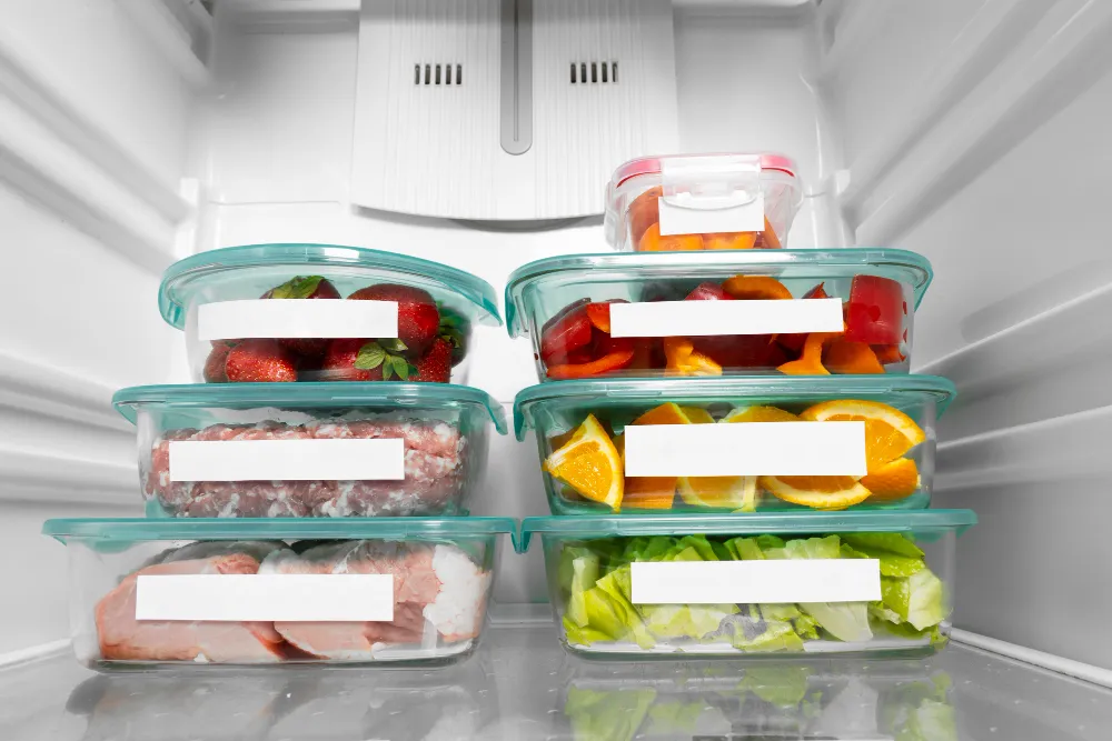 6. Menyimpan sayur dalam wadah di kulkas