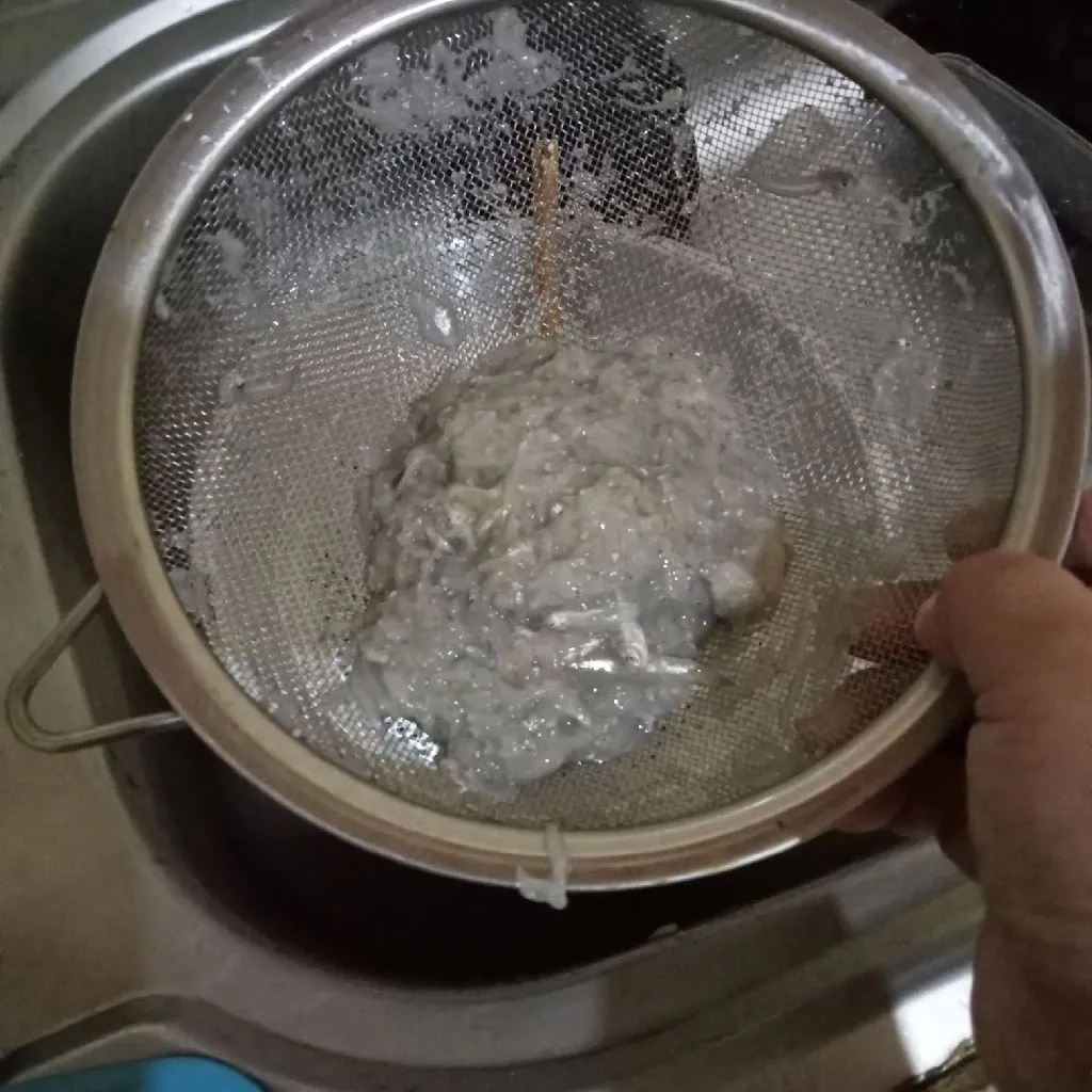 Step 1 Perkedel Teri Nasi basah