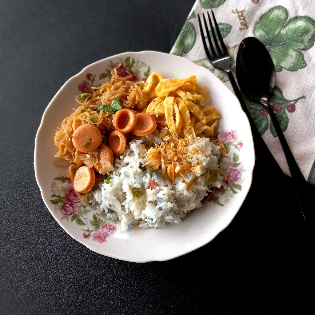 Step 7 Nasi Liwet Bunga Telang