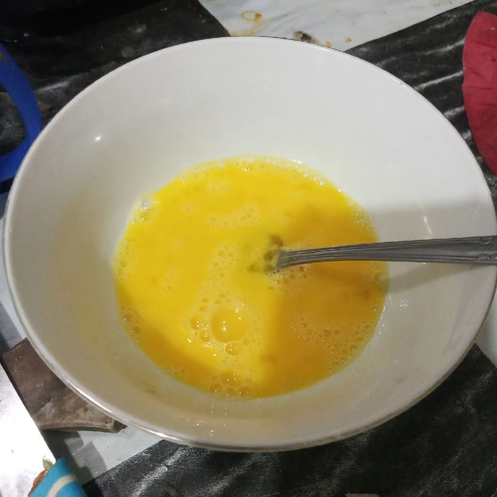 Step 1 Telur Tomat