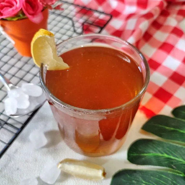 Step 7 Jasmine Lemon Tea Gula Batu