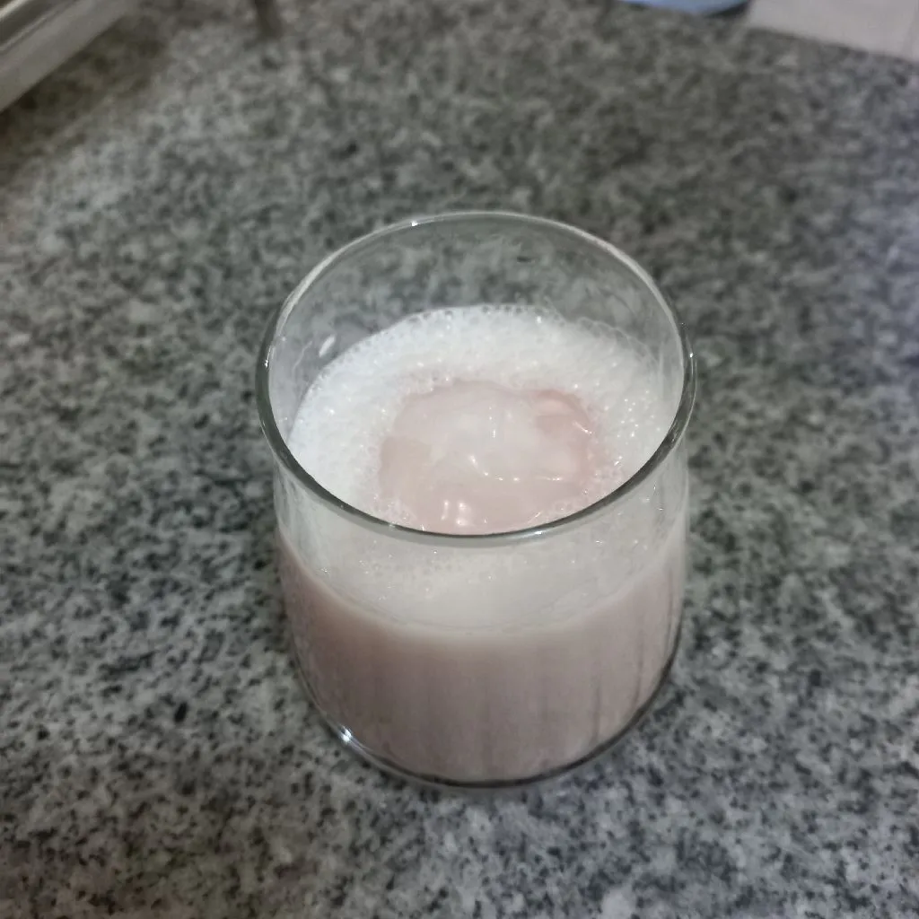 Step 3 Susu Strawberry Bunga Telang